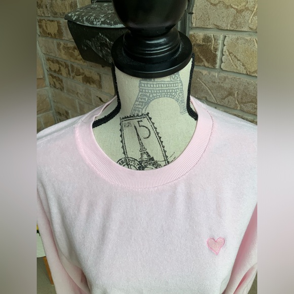 STONEY CLOVER LANE X TARGET Light Pink Sweater Terry Cloth Women’s Size SM/MED - Picture 6 of 12